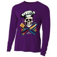 Cooking Chef Skull Cooling Performance Long Sleeve Crew