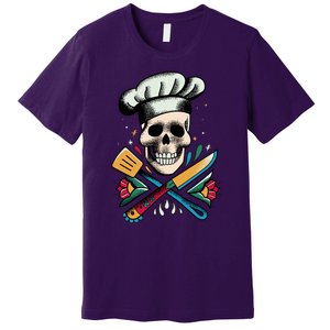 Cooking Chef Skull Premium T-Shirt