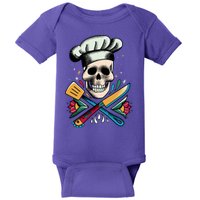 Cooking Chef Skull Baby Bodysuit
