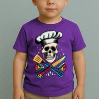 Cooking Chef Skull Toddler T-Shirt