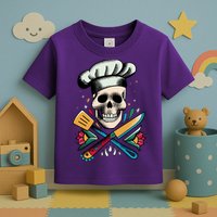 Cooking Chef Skull Toddler T-Shirt