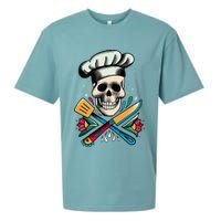 Cooking Chef Skull Sueded Cloud Jersey T-Shirt