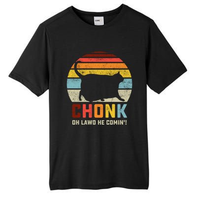 Chonk Cat Scale Meme Funny Retro Style Vintage Cats Memes Gift Tall Fusion ChromaSoft Performance T-Shirt