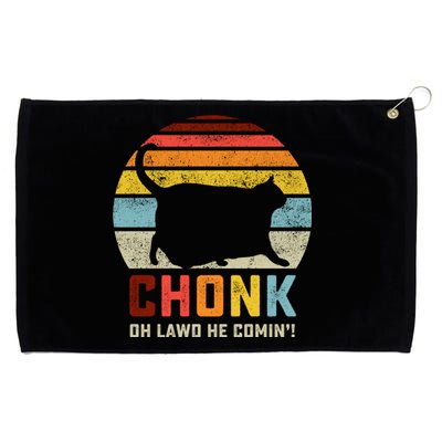 Chonk Cat Scale Meme Funny Retro Style Vintage Cats Memes Gift Grommeted Golf Towel