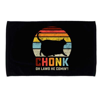 Chonk Cat Scale Meme Funny Retro Style Vintage Cats Memes Gift Microfiber Hand Towel