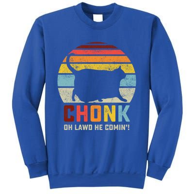 Chonk Cat Scale Meme Funny Retro Style Vintage Cats Memes Gift Sweatshirt