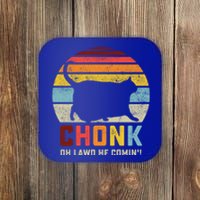 Chonk Cat Scale Meme Funny Retro Style Vintage Cats Memes Gift Coaster