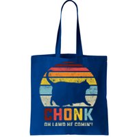 Chonk Cat Scale Meme Funny Retro Style Vintage Cats Memes Gift Tote Bag