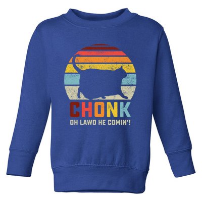 Chonk Cat Scale Meme Funny Retro Style Vintage Cats Memes Gift Toddler Sweatshirt