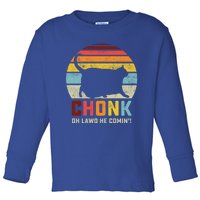 Chonk Cat Scale Meme Funny Retro Style Vintage Cats Memes Gift Toddler Long Sleeve Shirt