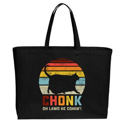 Chonk Cat Scale Meme Funny Retro Style Vintage Cats Memes Gift Cotton Canvas Jumbo Tote