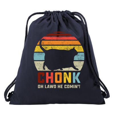 Chonk Cat Scale Meme Funny Retro Style Vintage Cats Memes Gift Drawstring Bag