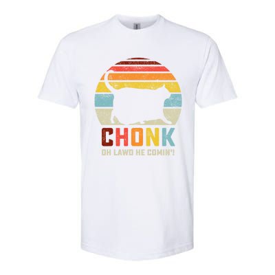 Chonk Cat Scale Meme Funny Retro Style Vintage Cats Memes Gift Softstyle CVC T-Shirt