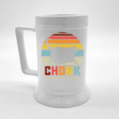 Chonk Cat Scale Meme Funny Retro Style Vintage Cats Memes Gift Beer Stein