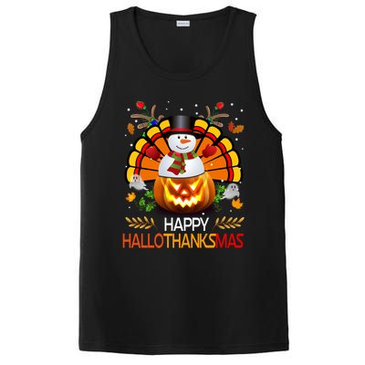 Chirstmas Cute Snow Turkey Pumpkin Happy Hallothanksmas Gift PosiCharge Competitor Tank