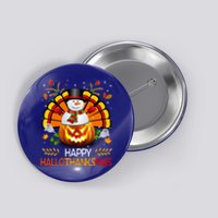 Chirstmas Cute Snow Turkey Pumpkin Happy Hallothanksmas Gift Button