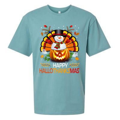 Chirstmas Cute Snow Turkey Pumpkin Happy Hallothanksmas Gift Sueded Cloud Jersey T-Shirt