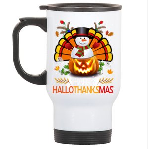 Chirstmas Cute Snow Turkey Pumpkin Happy Hallothanksmas Gift Stainless Steel Travel Mug