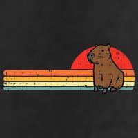 Capybara Chest Sunset Retro Capy Rodent Cool Comfort Performance Bucket Hat