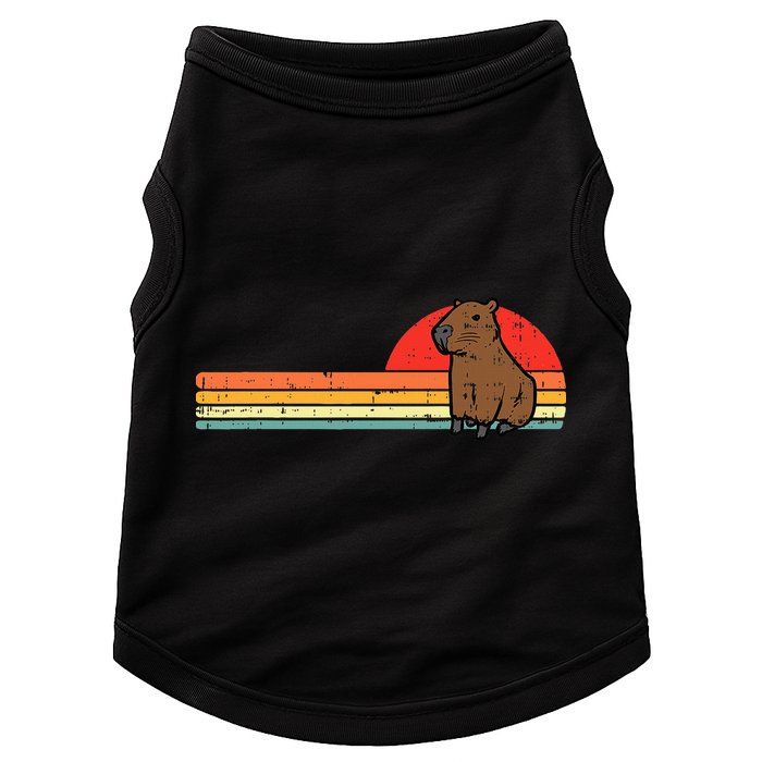 Capybara Chest Sunset Retro Capy Rodent Doggie Tank