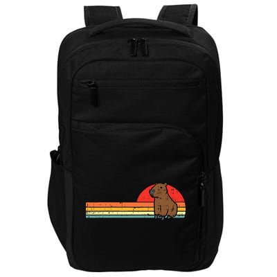 Capybara Chest Sunset Retro Capy Rodent Impact Tech Backpack