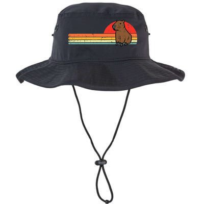 Capybara Chest Sunset Retro Capy Rodent Bucket Hat