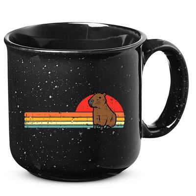 Capybara Chest Sunset Retro Capy Rodent 15oz Campfire Ceramic Mug