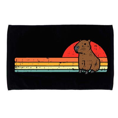 Capybara Chest Sunset Retro Capy Rodent Microfiber Hand Towel