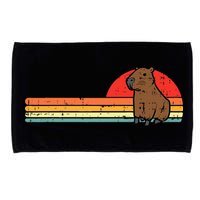 Capybara Chest Sunset Retro Capy Rodent Microfiber Hand Towel