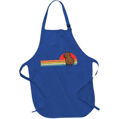 Capybara Chest Sunset Retro Capy Rodent Apron
