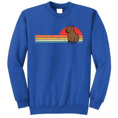 Capybara Chest Sunset Retro Capy Rodent Sweatshirt