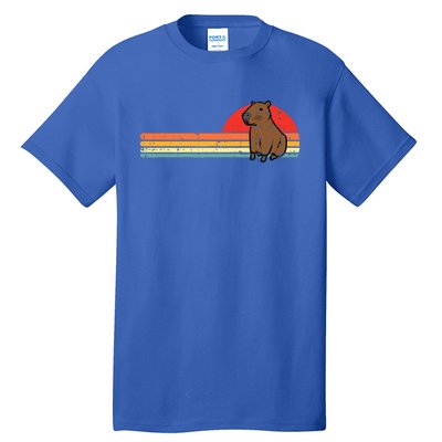 Capybara Chest Sunset Retro Capy Rodent Tall T-Shirt