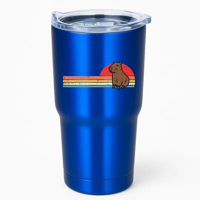 Capybara Chest Sunset Retro Capy Rodent Tumbler