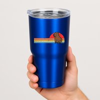 Capybara Chest Sunset Retro Capy Rodent Tumbler