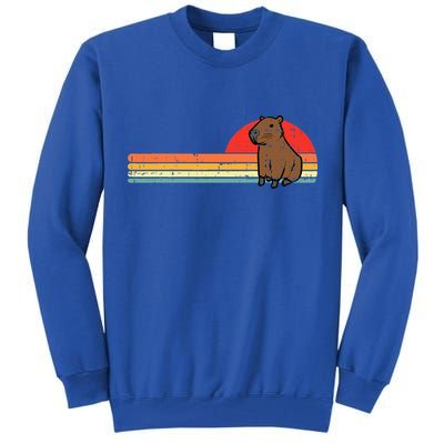 Capybara Chest Sunset Retro Capy Rodent Tall Sweatshirt