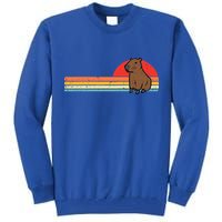 Capybara Chest Sunset Retro Capy Rodent Tall Sweatshirt