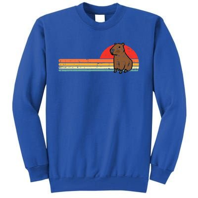 Capybara Chest Sunset Retro Capy Rodent Tall Sweatshirt