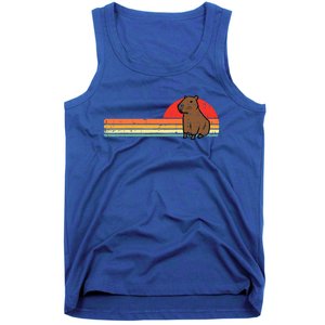 Capybara Chest Sunset Retro Capy Rodent Tank Top