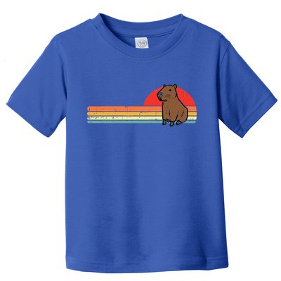 Capybara Chest Sunset Retro Capy Rodent Toddler T-Shirt