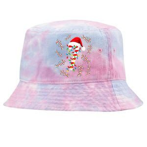 Christmas Candy Santa Xmas Light Tie-Dyed Bucket Hat