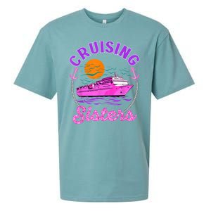 Cute Cruising Sisters Women Besties Cruise Lovers Sailing Trip Sueded Cloud Jersey T-Shirt