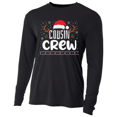 Cousin Crew Santa T shirt Christmas Family Matching Pajamas Cooling Performance Long Sleeve Crew