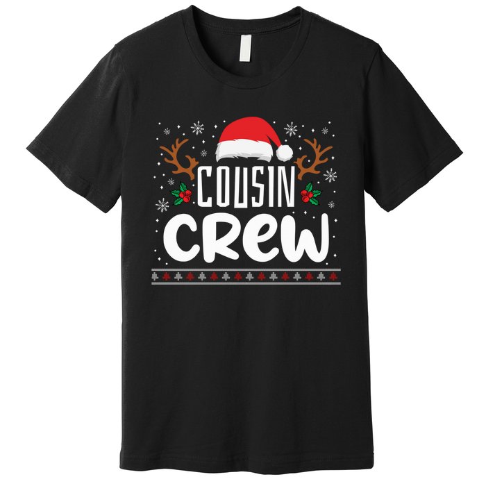 Cousin Crew Santa T shirt Christmas Family Matching Pajamas Premium T-Shirt