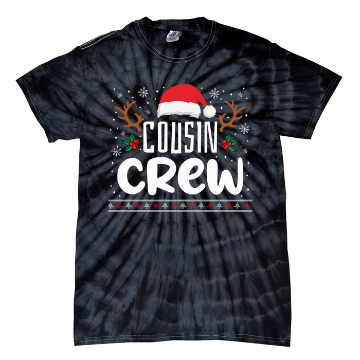 Cousin Crew Santa T shirt Christmas Family Matching Pajamas Tie-Dye T-Shirt