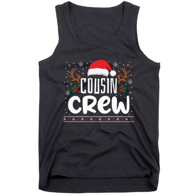 Cousin Crew Santa T shirt Christmas Family Matching Pajamas Tank Top