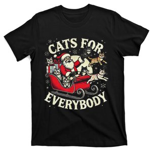 Christmas Cat Santa Cat Lover Christmas Cats For Everybody T-Shirt