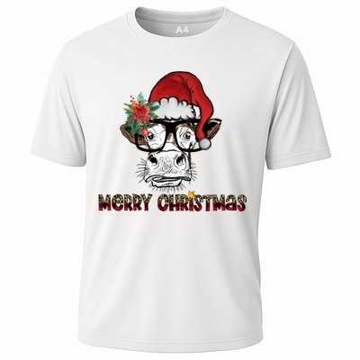 Christmas Cow Santa Hat Merry Christmas Xmas Performance Shirt