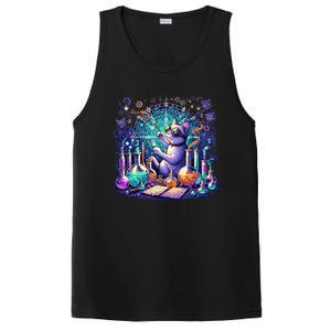 Cat Chemistry Science Lover Funny Chemist Student Teacher Gift PosiCharge Competitor Tank