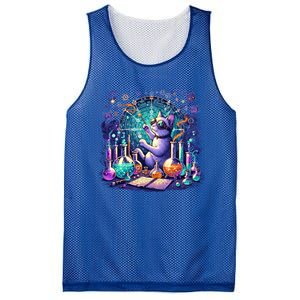 Cat Chemistry Science Lover Funny Chemist Student Teacher Gift Mesh Reversible Basketball Jersey Tank