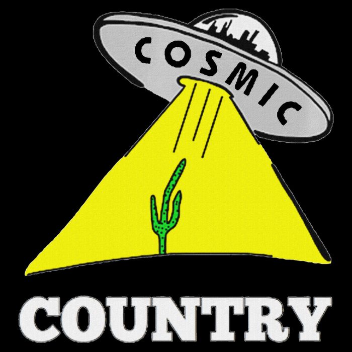 Cosmic Country Space Ship Cactus Space Cowboy Flat Bill Trucker Hat